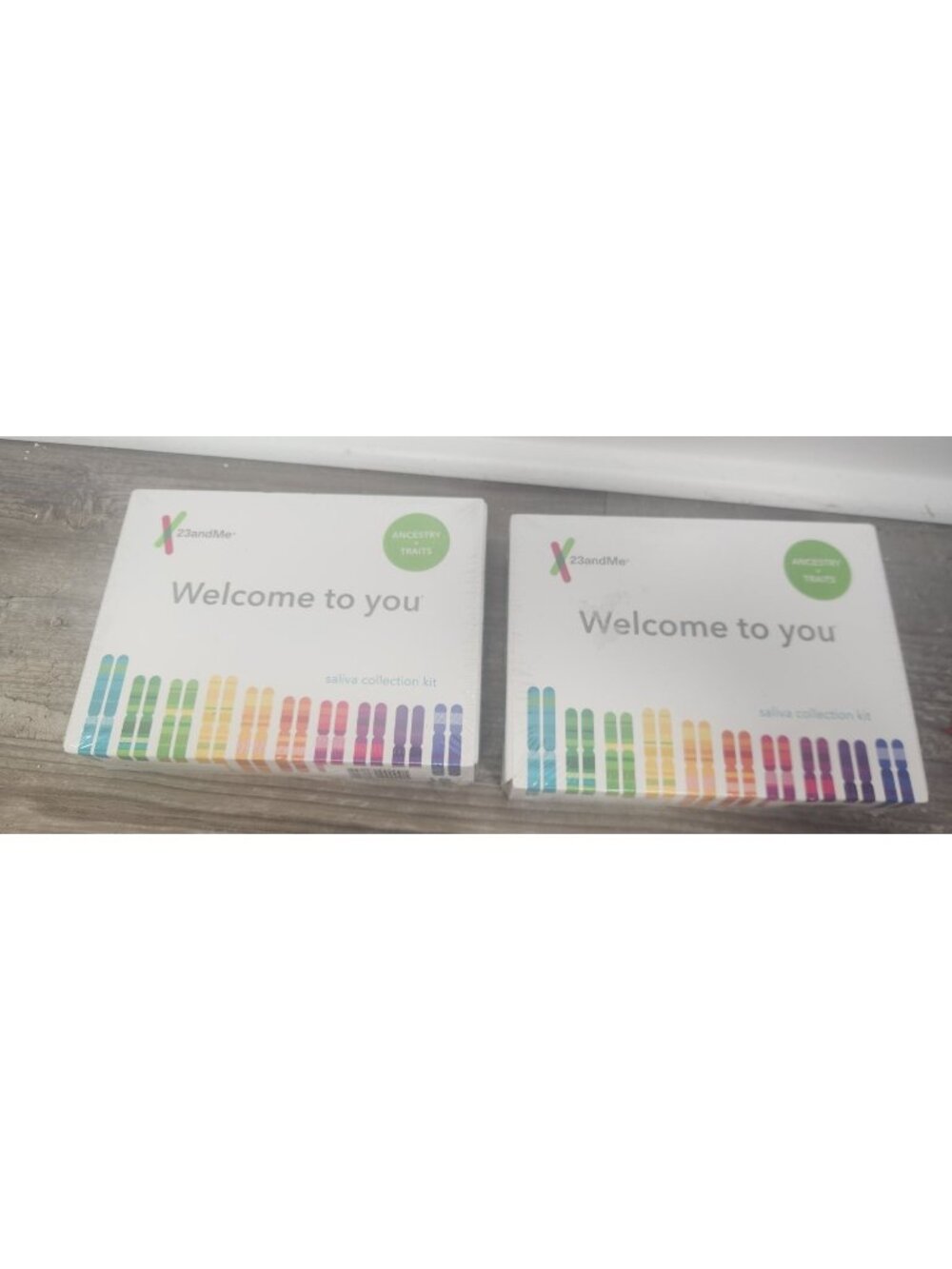 2- 23 And Me Ancestry & Traits DNA Saliva Collection Kit Exp 6/21 SEALED